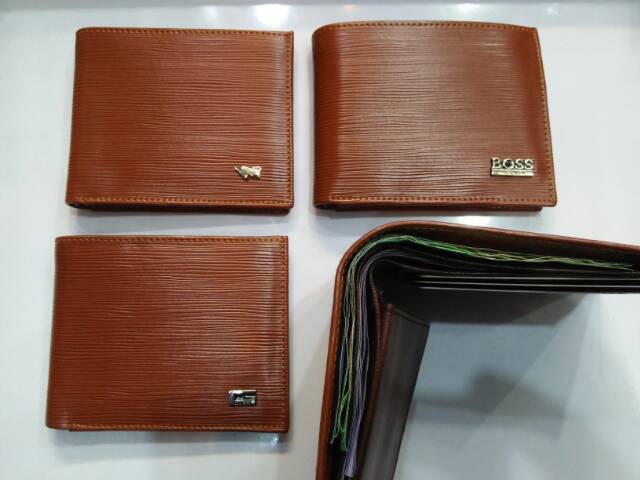 Dompet lipat pendek cowok polos motif cacing