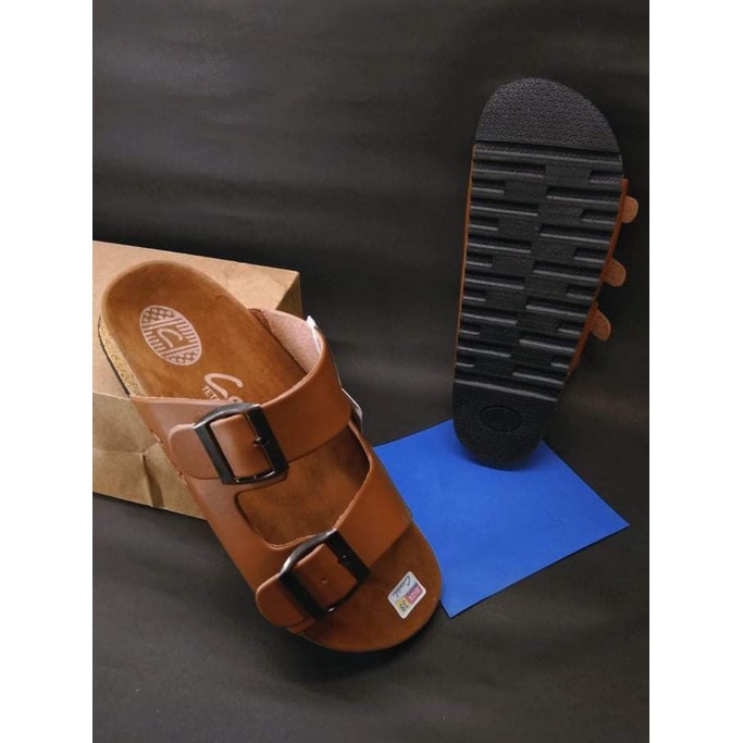 Sandal carvil terbaru / sandal kulit pria casual terbaru / sandal keren dan kekinian