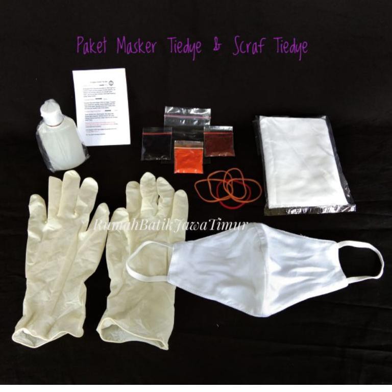 

Paket shibori tie dye masker 2ply + Scraf 50*50cm 3 warna Prakarya anak sekolah (ART. V767)