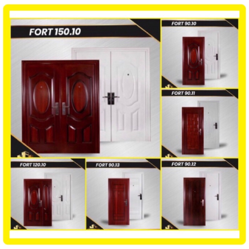 Pintu Kamar Rumah Baja Minimalis Fortress  (SIZE 90x210|120x210|150x210)