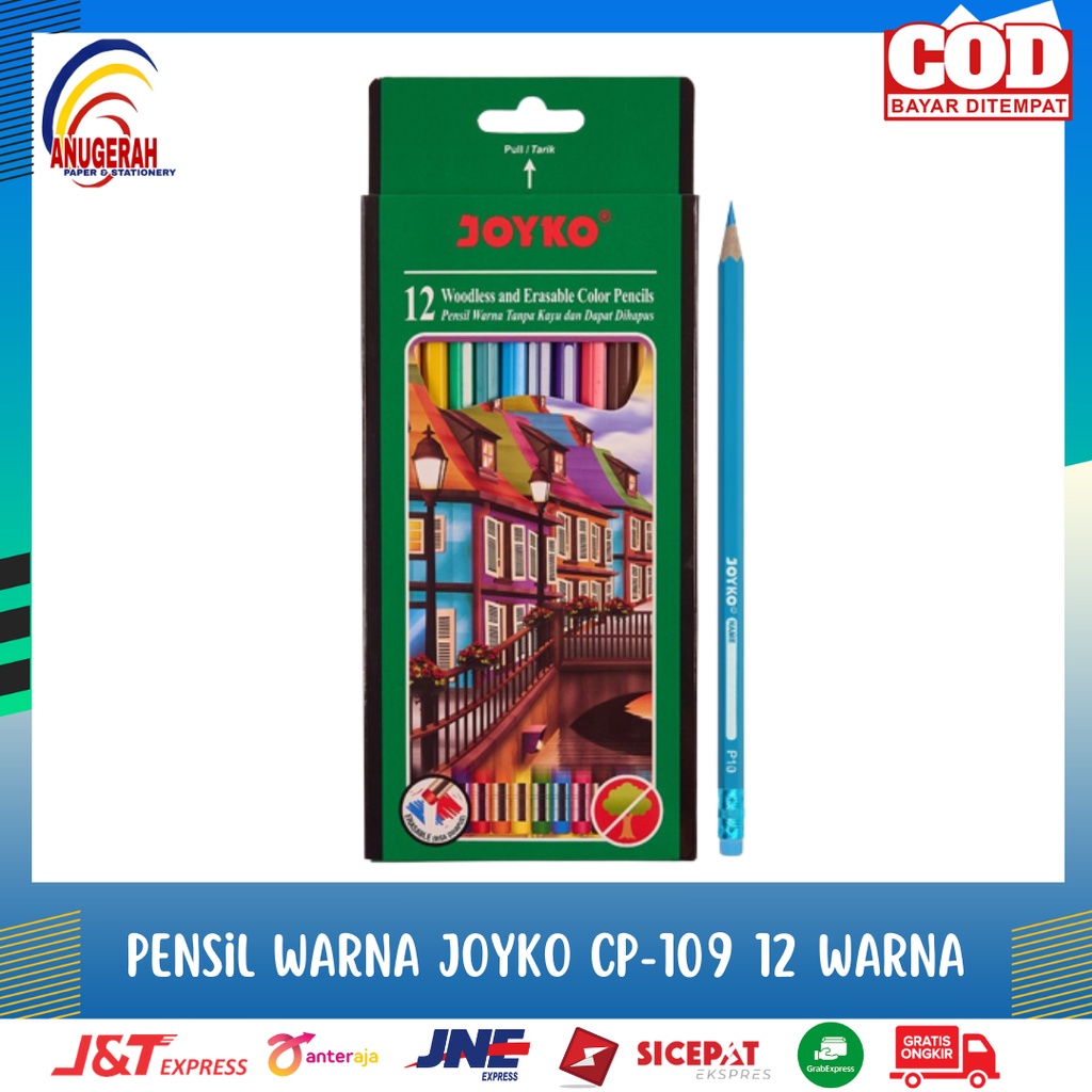 

Pensil Warna Joyko CP-109 isi 12 warna bisa dihapus (PCS)