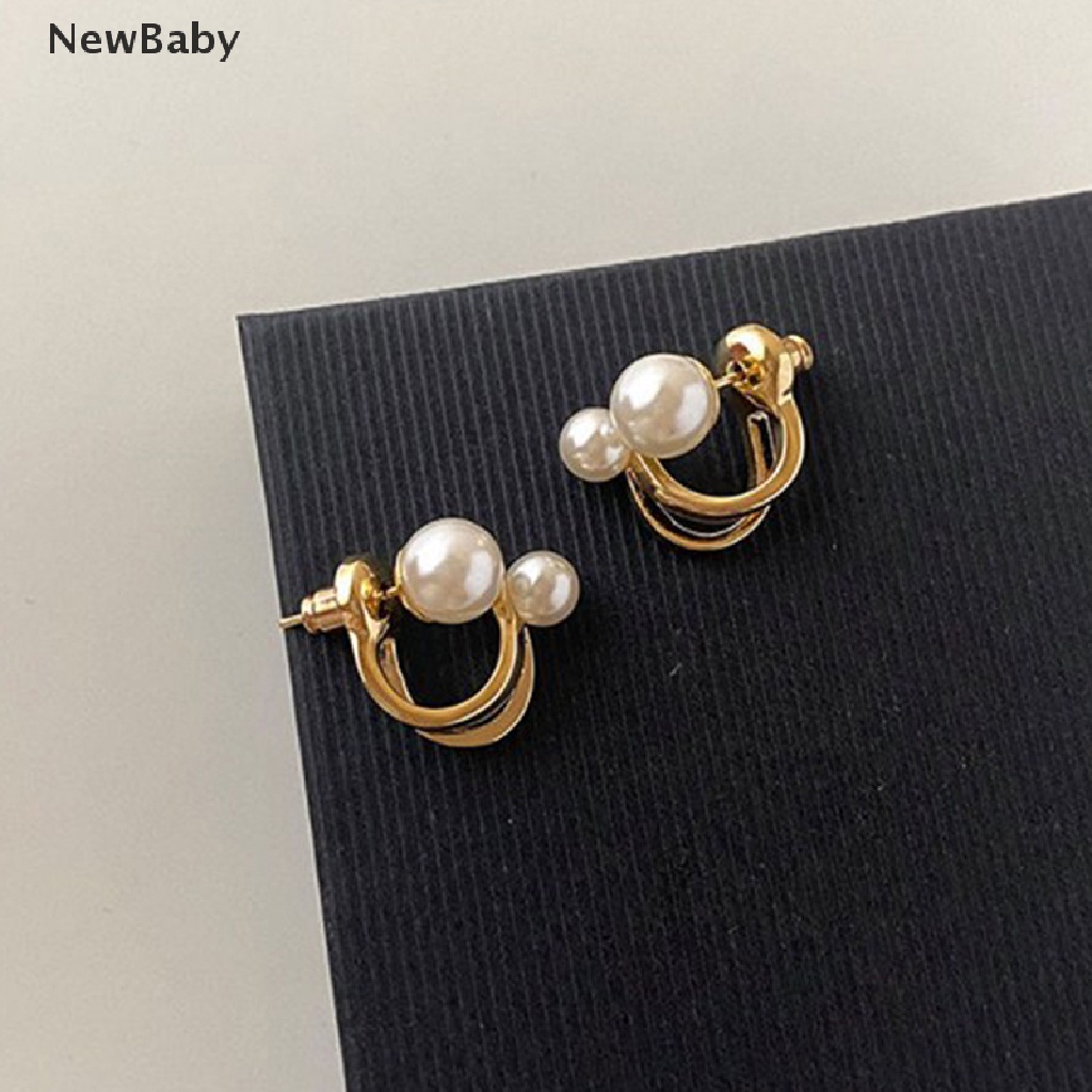 Anting Tusuk Gantung Desain Bola Mutiara Gaya Simple Untuk Wanita