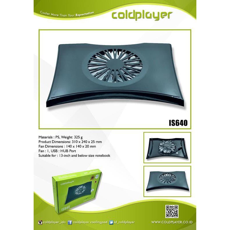 Cooling Pad Coldplayer IS640 / Kipas Pendingin Notebook