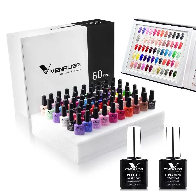 ~AB~ Venalisa Set 60 Colors Kutek Gel UV Nail Polish Polish Kuteks Cat Warna