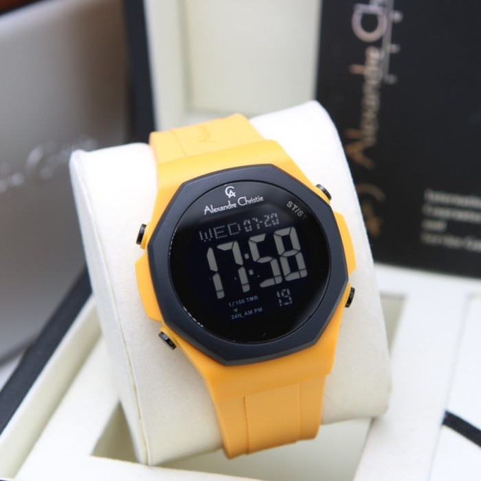 JAM TANGAN PRIA ALEXANDRE CHRISTIE AC 9359 DIGITAL RUBBER ORIGINAL GARANSI 1 TAHUN