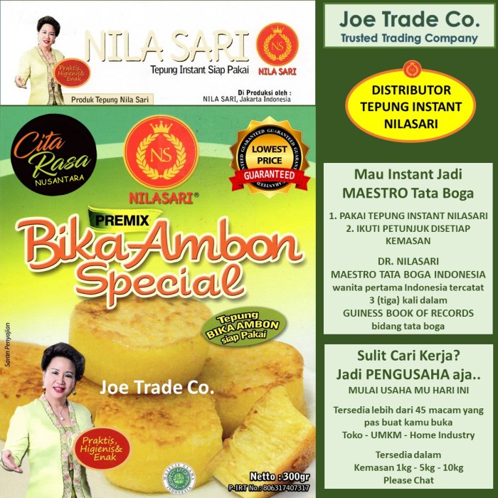 

PROMO Tepung Bika Ambon Special 300 gr Tepung Instant Premix Nilasari