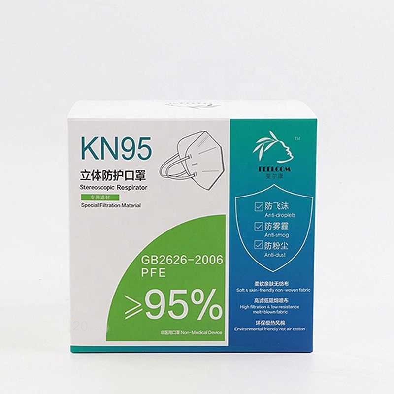 isi 10Pcs BOX/Pack Masker KN95 Polos 5ply Anti Virus High Quality Dewasa IMPORT