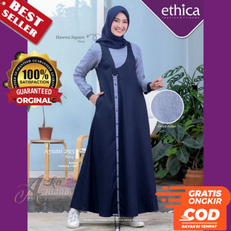 BAJU GAMIS TERBARU 2022 / GAMIS ETHICA AYUMI 293 / GAMIS MODERN / GAMIS SIMPLE ELEGAN / DRESS WANITA