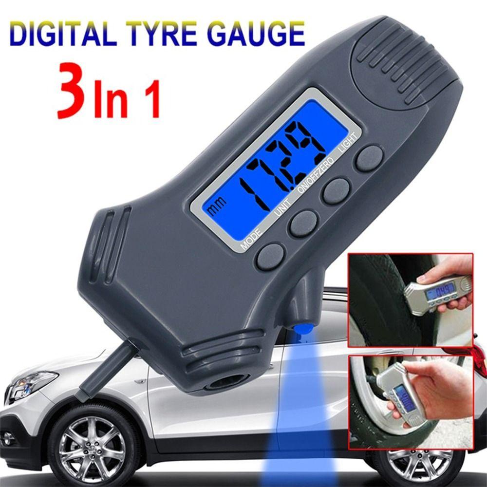 POPULAR Populer Alat Pengukur Tekanan Ban Digital Presisi Tinggi LCD Display Monitoring Tool Three-in-one