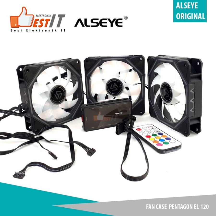 Alseye Fan Case Pentagon EL-120 A-RGB Kit Controller - ( isi 3pcs )