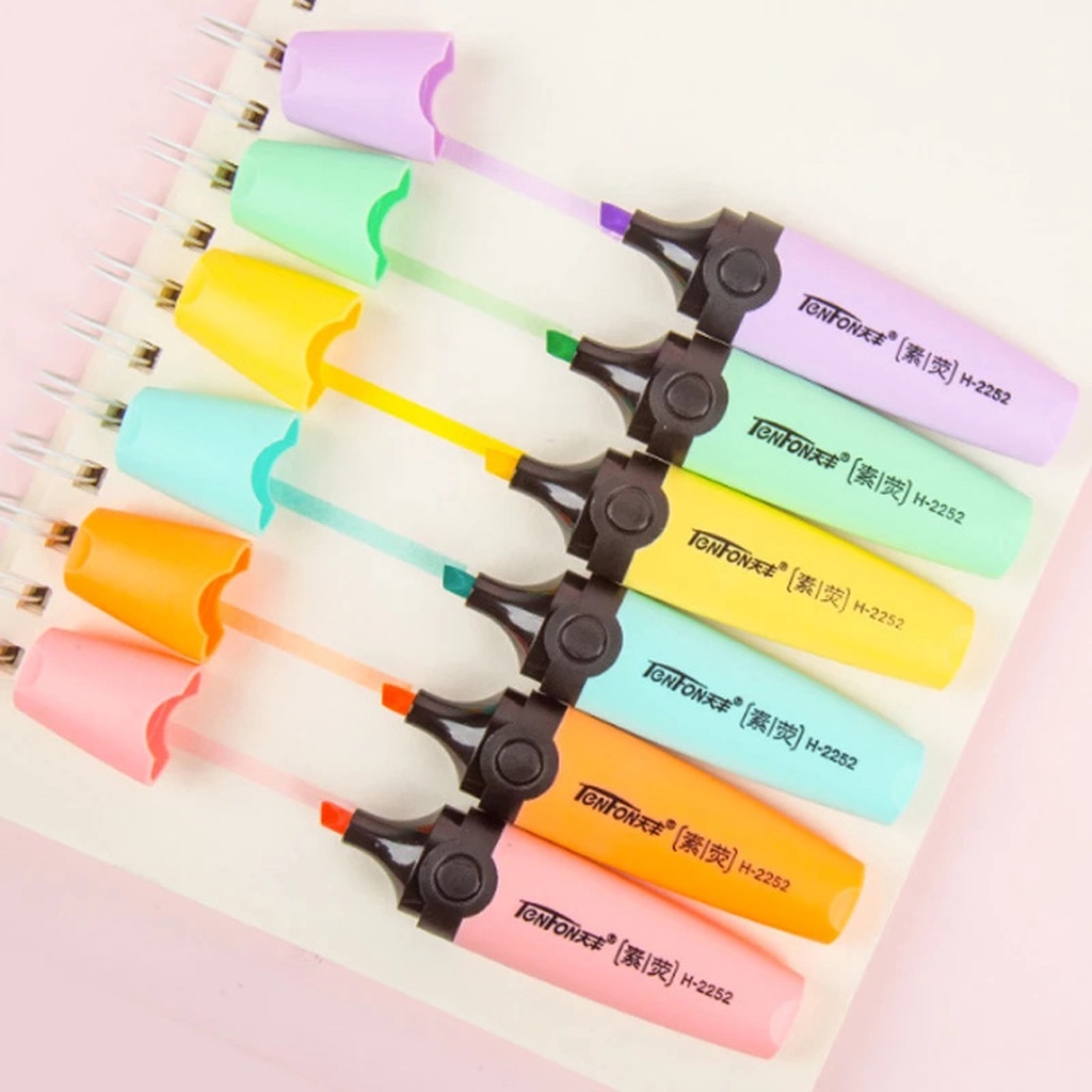 ❤️GTB❤️ Highlighter Pen Highlighter Pastel Colour Pen Journal Marker Pen Alat Tulis Replacement Penanda Warna S016