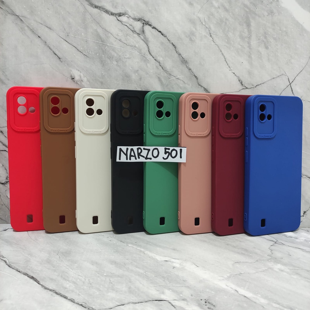 SoftCase ProCamera Silicon Matte Case Full Cover Realme Narzo 50A Narzo 50I GT Neo 2 White_Cell