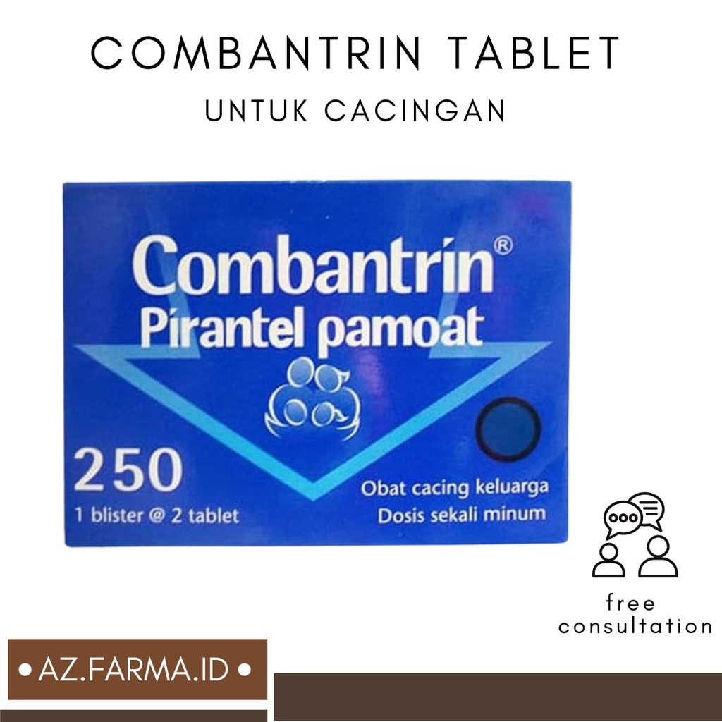 COMBANTRIN TABLET DOSISI 250 MG OBAT CACING UNTUK DEWASA