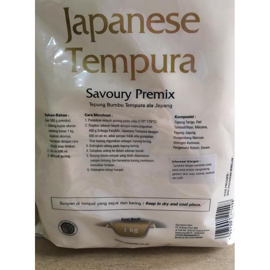 

Rwp9 Tepung Tempura Sriboga Easymix - Japanese Tempura 1 Kg Gk3R