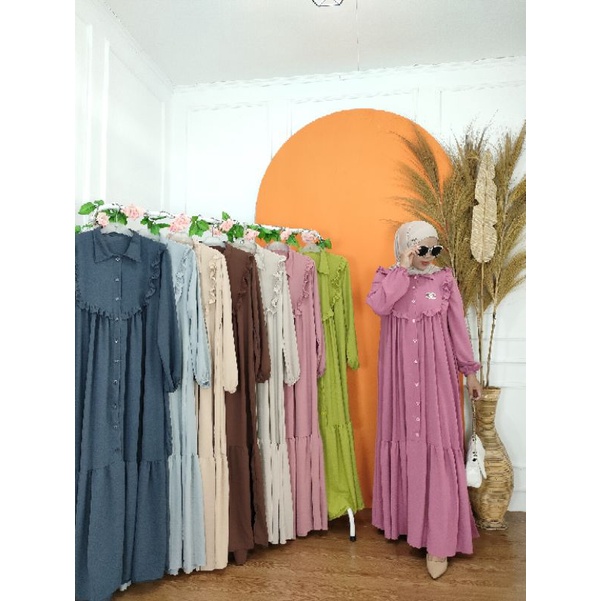 Jual Gamis Dress Crinkle Premium Belanda Shopee Indonesia