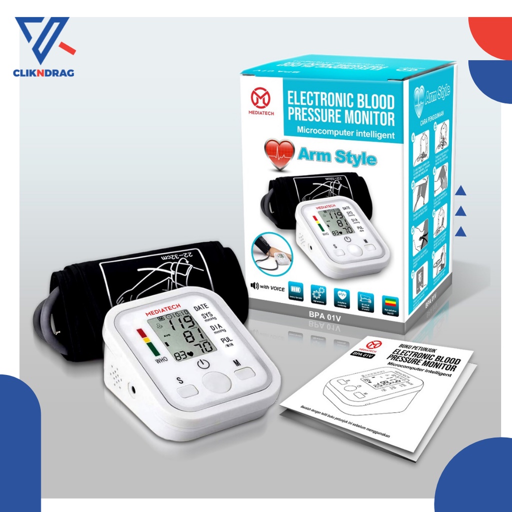 Mediatech Blood Pressure Monitor BPA-01V Tensimeter LENGAN - B460060