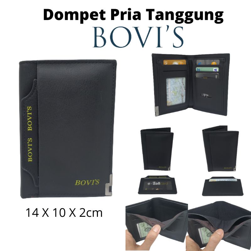 Dompet Pria Bovis Tanggung 3/4 Kulit Murah Terbaru Model Kantung Samping (J08-4)