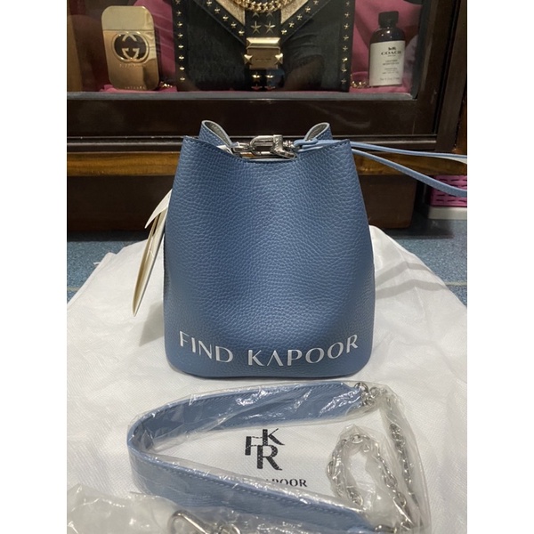 find kapoor pingo 16 mini lettering fkr new set authentic blue gray baru tas wanita