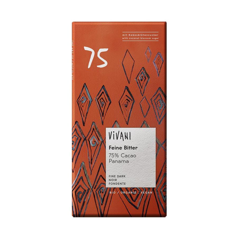 

6WY Vivani Organic Dark 75% Cocoa 80g IN6