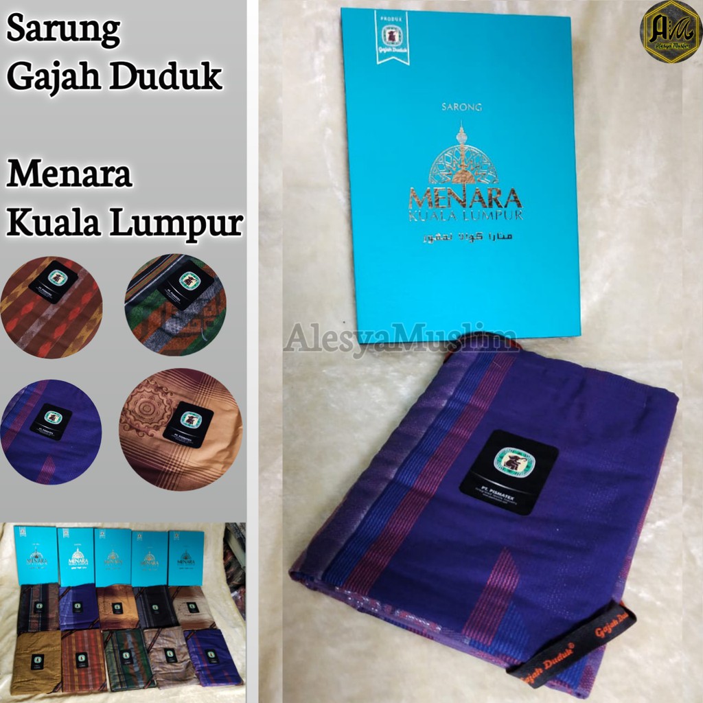 Sarung Gajah Duduk Menara Kuala Lumpur/Harga Grosir/Best Seller/Bisa Bayar Di Tempat