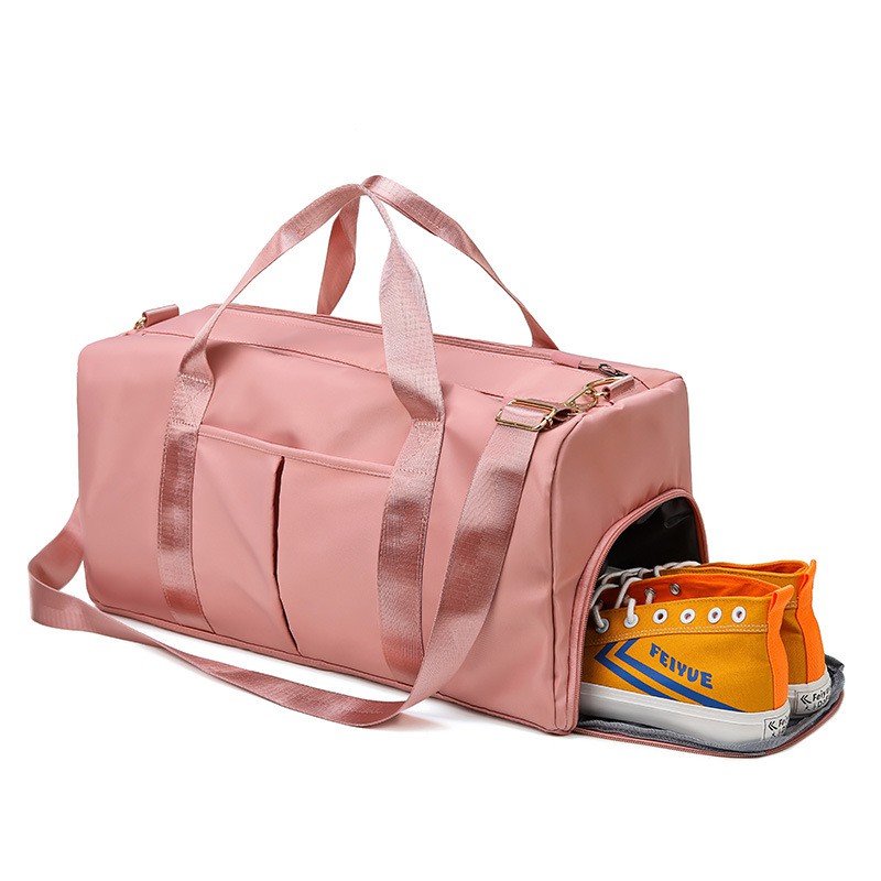 TAS GYM PINK WANITA BAHAN KULIT TAS TRAVEL IMPORT TERMURAH BISA COD TAS WANITA KUALITAS PREMIUM