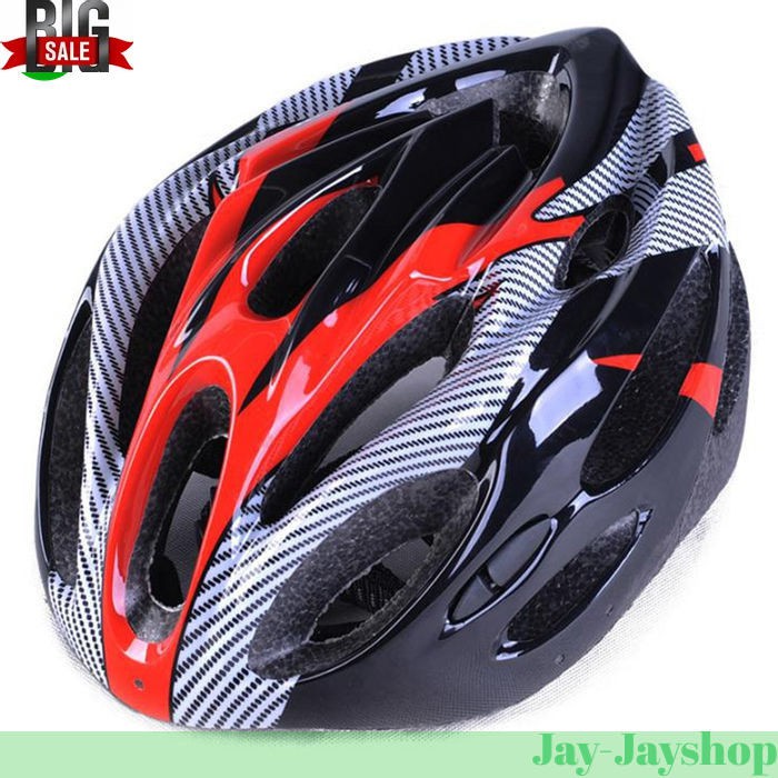 Helm Sepeda CYCLING UNISEX EPS Foam PVC Shell x10 Gray Merah KUNING - Merah