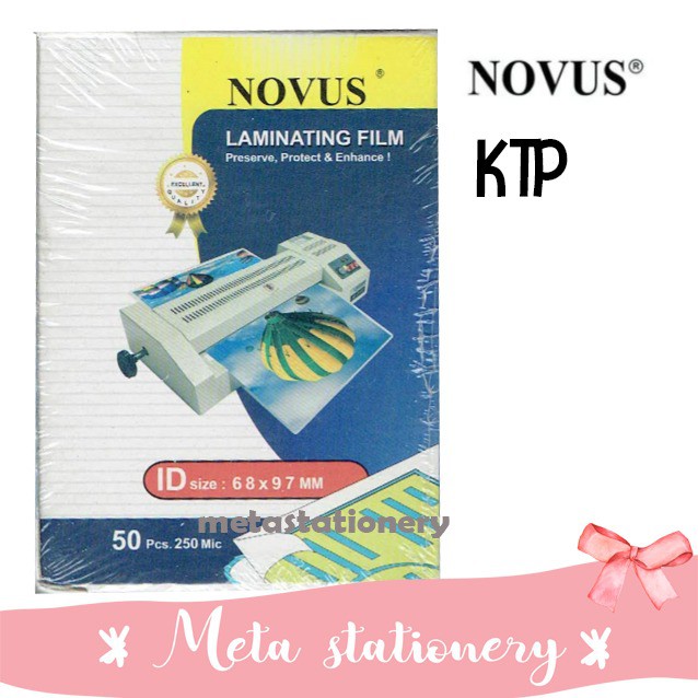 

Kertas Laminating Film KTP Novus (50 sheets)