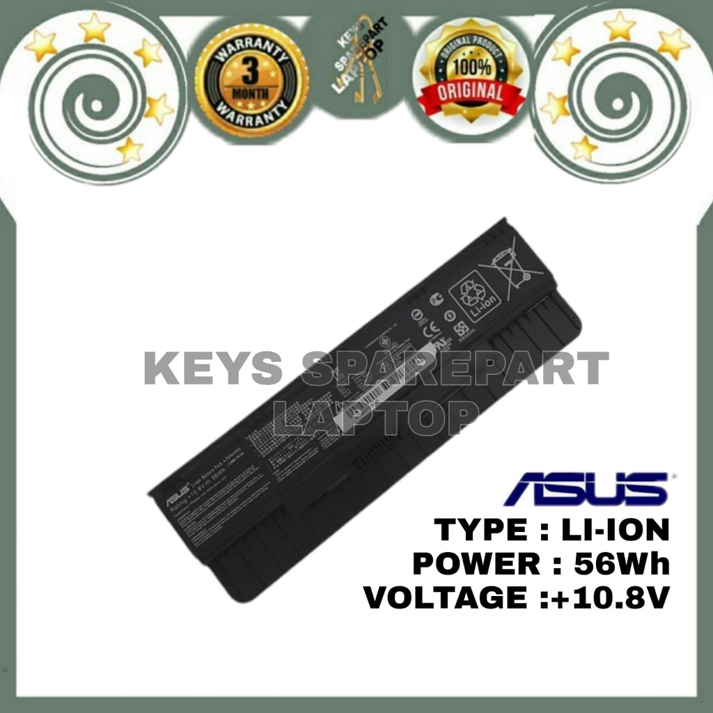 BATERAI BATTERY Batre Laptop ASUS ROG G551 G551j G551jk G551jm G551jw G551jx G551vw G771 G58JM A32NI405 GL551 N551 N751 G551JL G58JM G771J N551ZU Series ORIGINAL