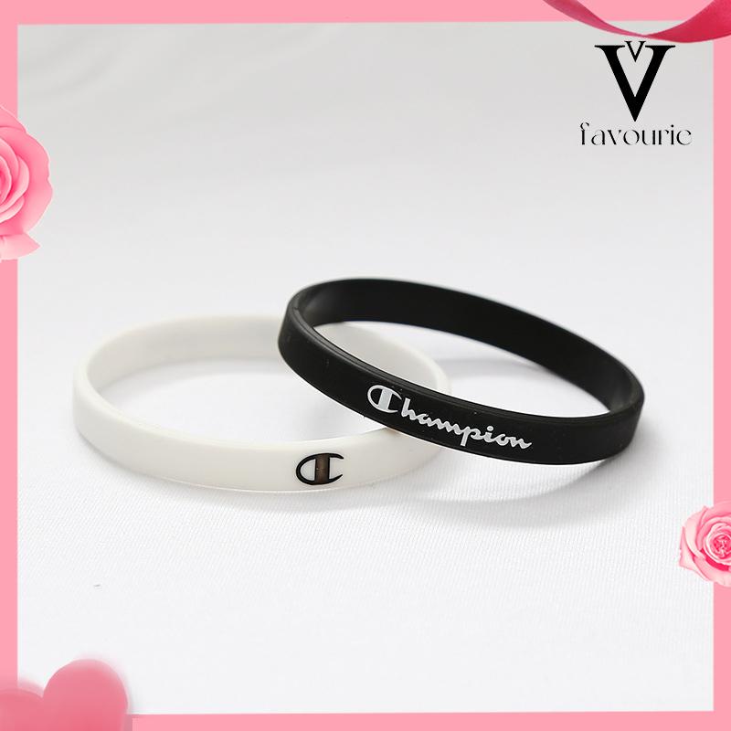 [COD]Gelang Silikon Sederhana Lebar Halus 8mm Cekung Mengisi Multicolor Opsional Untuk Pria Dan Wanita-FA