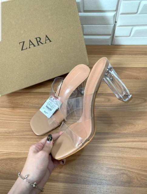 SANDAL SLOP Zara ORIGINAL SENDALS WANITA ORI ZARA  HEELS 6CM IMPORT BRANDED MURAH