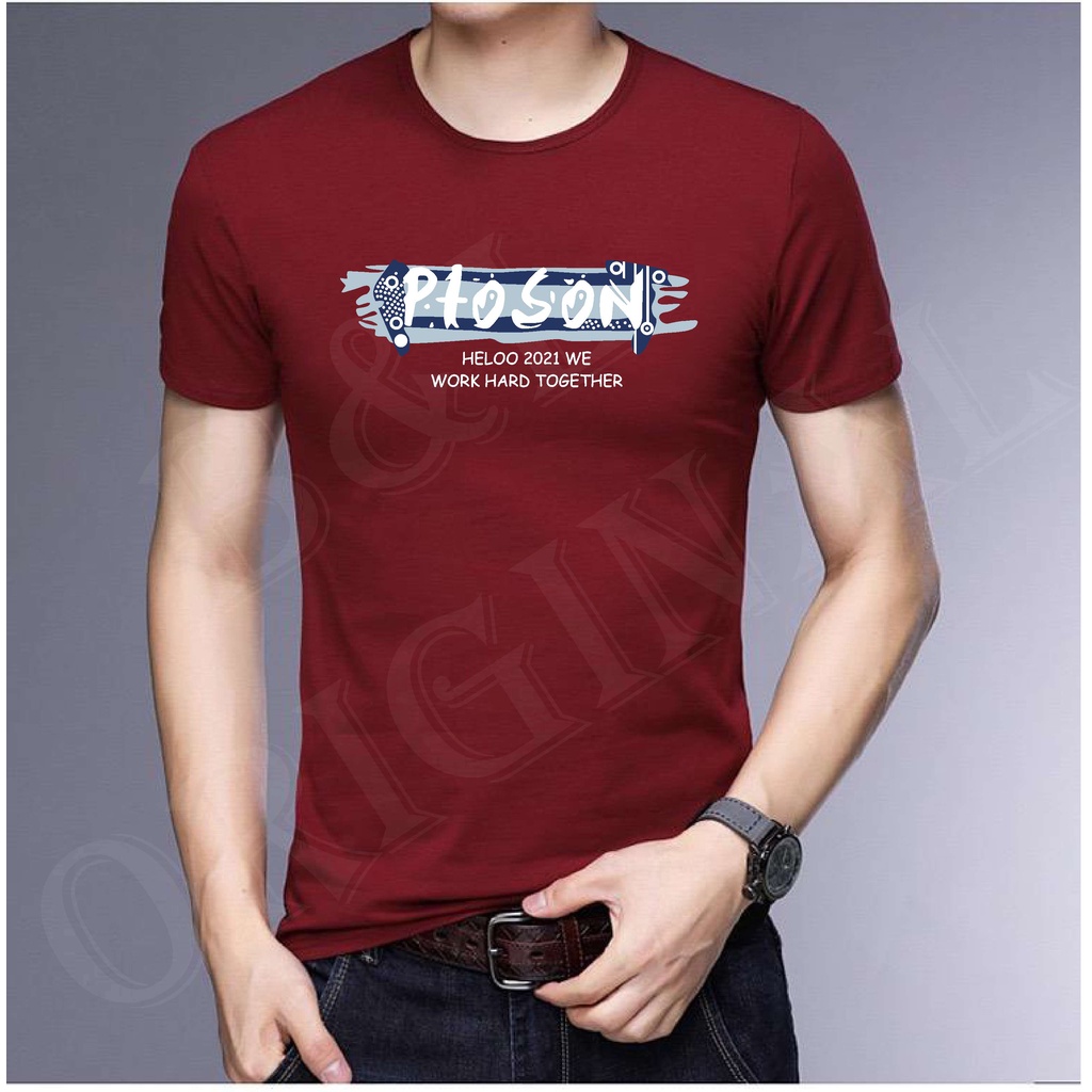 BS TERLARIS BAJU KAOS  PTOSON TANGAN PENDEK PRIA DAN WANITA GOOD QUALITY