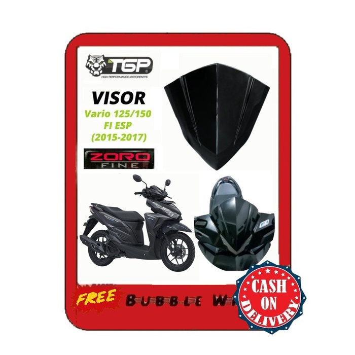 [HARGA PROMO] WINDSHIELD VISOR HONDA VARIO 125 150 ESP OLD vario 2015 2016 2017 Aksesoris Visor Vari