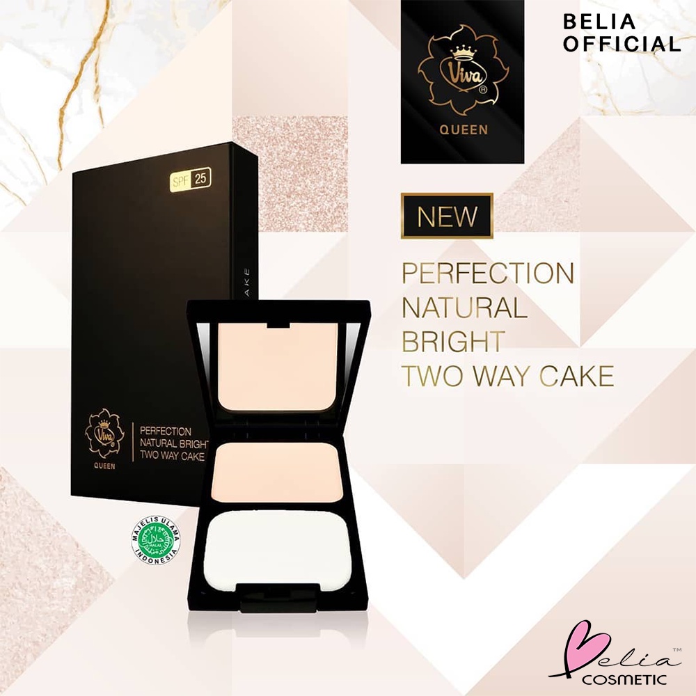 ❤ BELIA ❤ VIVA Perfection Natural Bright Two Way Cake SPF 25 | With UVA &amp; UVB | Bedak Padat | Bedak VIVA | BPOM