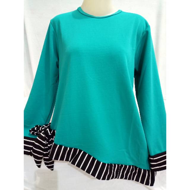 BLOUSE ATASAN MIRING CAROL SALUR NESS COLLECTION