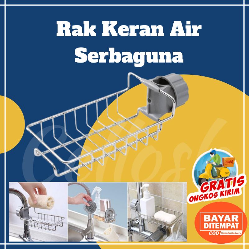 Rak Gantungan Barang Keran Air Rak Serbaguna Peralatan Dapur Sabun