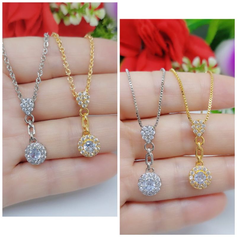 Set Kalung+Liontin Permata Xuping Lapis Emas 18k