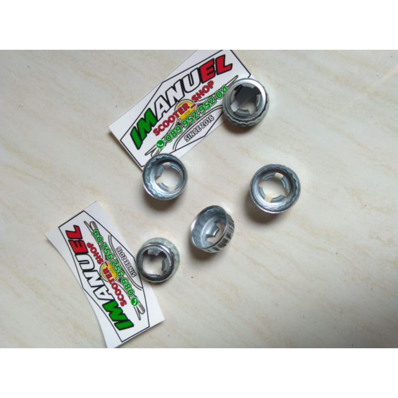 MUR KERANJANG RODA VESPA mahkota mur roda Vespa Excel tutup sekrup Vespa ukuran 24