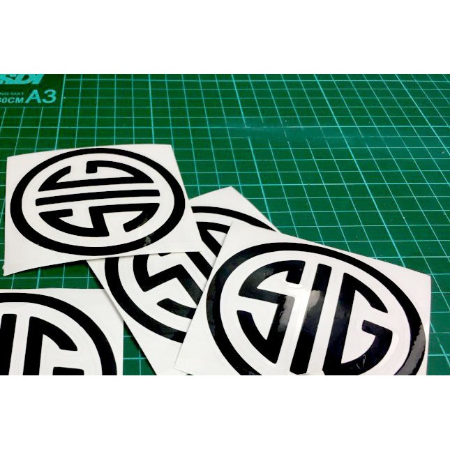 Cutting Sticker Logo SIG Keren Ukuran 6 x 6 cm Untuk Motor/Mobil