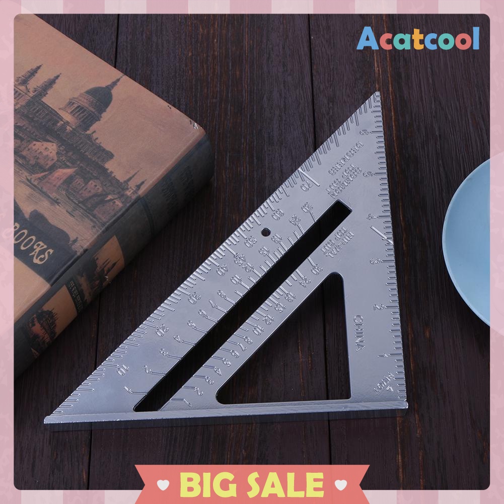 7inch Aluminum Speed Square Triangle Angle Protractor Measuring Tool