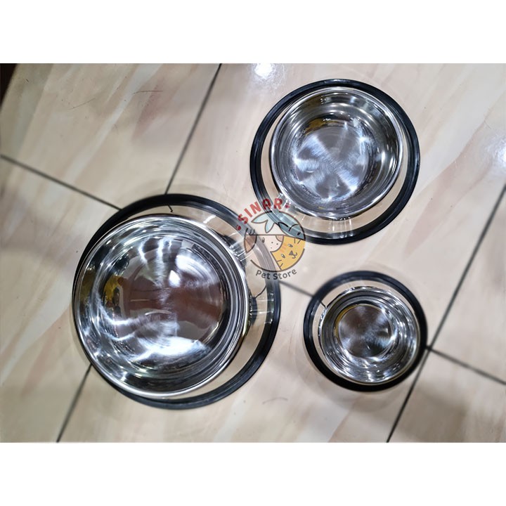 Bowl Stainless Steel / Tempat Makan Hewan Kucing Anjing anti selip