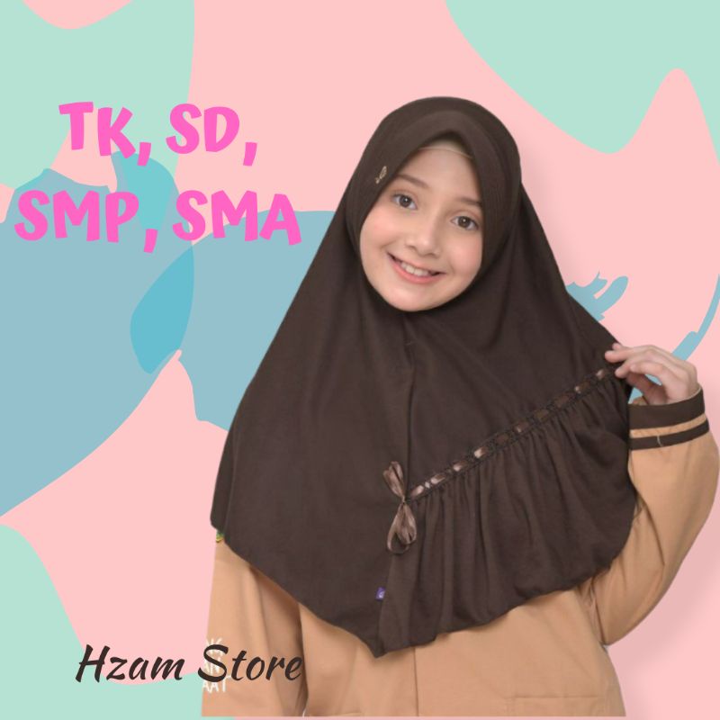 Kerudung Sekolah Anak SD Rabbani KW , Hijab Sekolah TK,SD,SMP Dan SMA