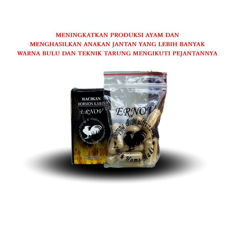 Ernov Obat Hormon Kawin Ayam  Terbaik isi 30 Capsul