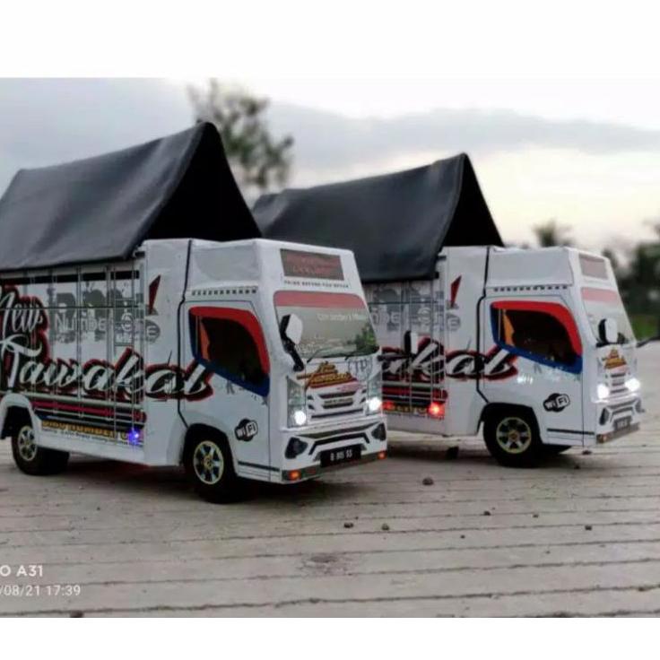 Model Baru TRUK OLENG JUMBO 42CM MINIATUR TRUK OLENG TRUK MAINAN ANAK VARIASI LAMPU DAN TERPAL TREK 
