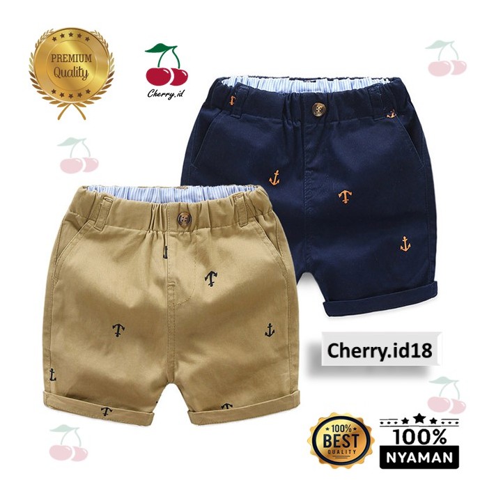 Cherry COD Celana Pendek Anak Laki Laki Katun / Celana Pendek Anak Chino Jangkar / Celana Chino C01S