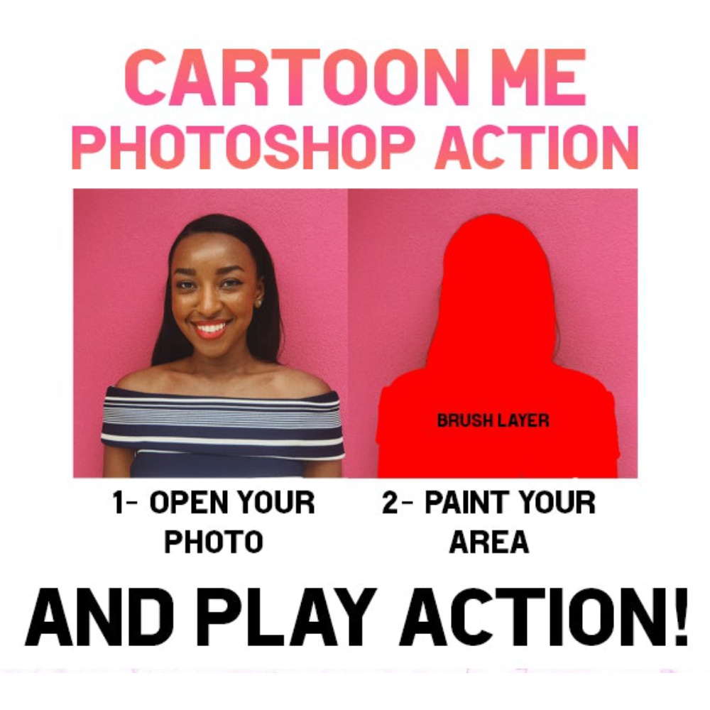 Cartoon Me Photoshop Action