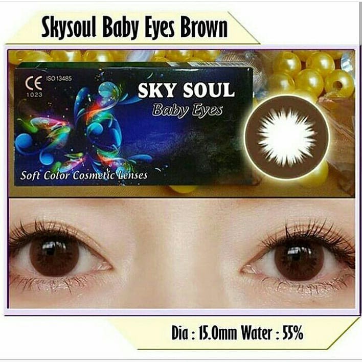 Softlens Sky Soul Baby Eyes DIA 15.00mm / Softlense Sky Soul Bebi eyes/Lensa  Kontak/BS