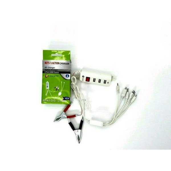 TC Aki accu 2IN1 3USB / Charger Aki accu Motor 2IN1 3USB + Free Gurita