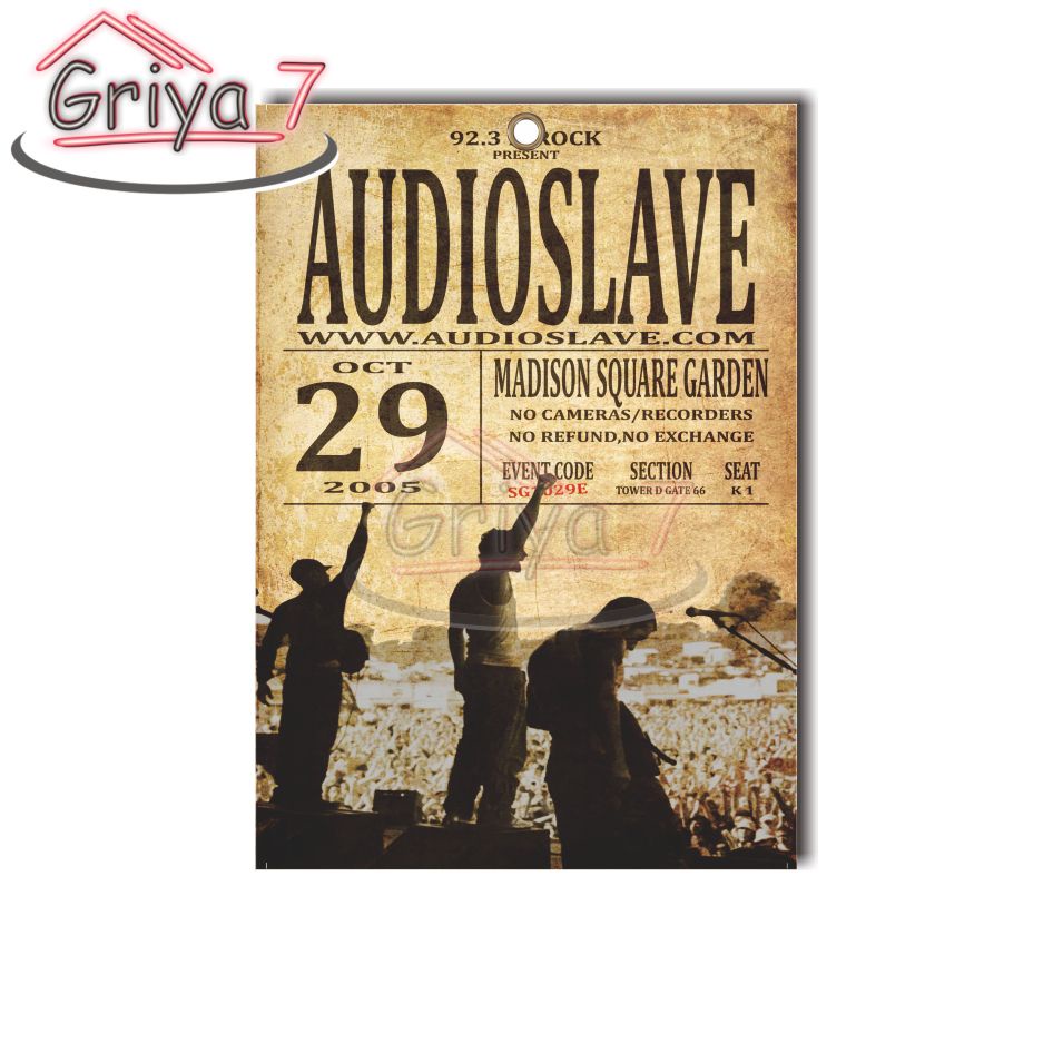 AUDIOSLAVE HIASAN DINDING POSTER BAND ROCK METAL RETRO  KLASIK  CLASSIC DEKORASI DINDING