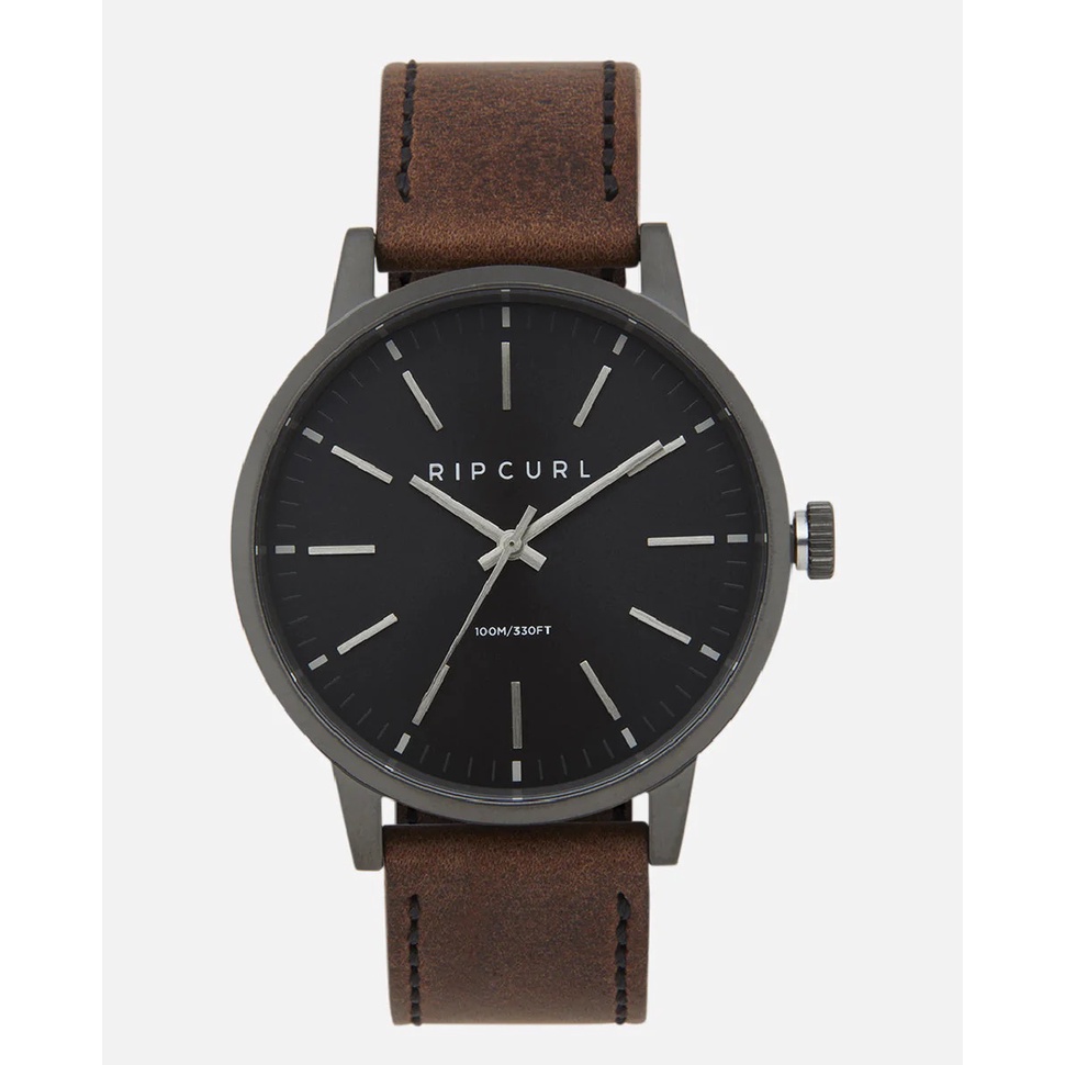 Rip Curl Drake Leather Watch - Gun Metal
