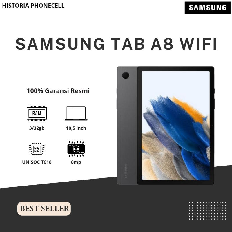 Samsung Tab A8 Wifi Ram 3/32Gb Baru Bergaransi Resmi